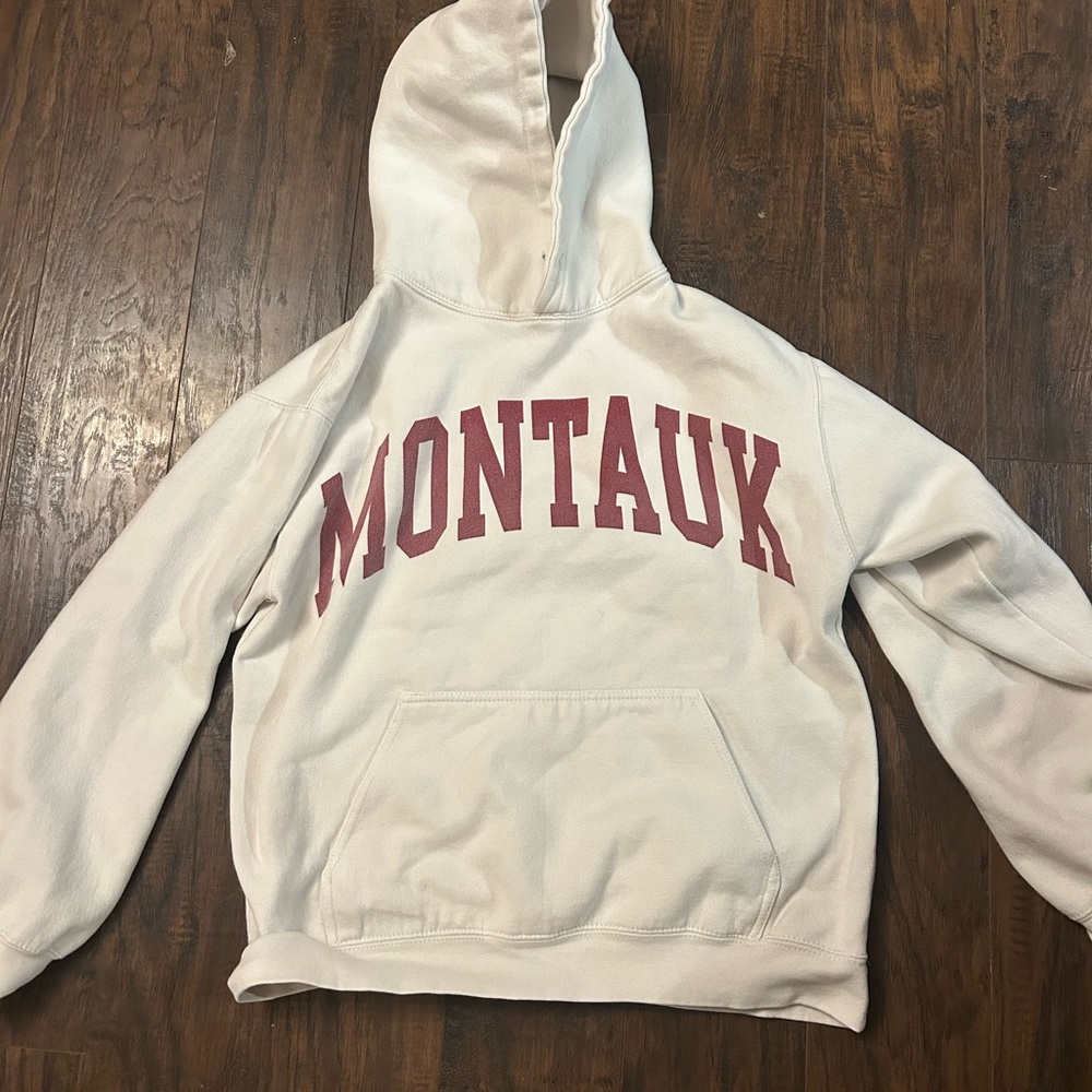 Brandy Melville Cream and Red Hoodie